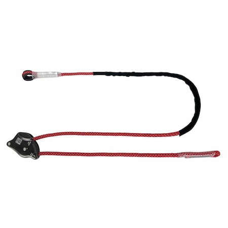 Safewaze 6.5ft Rope Positioning Lanyard: Rope Adjuster, No Connectors 021-2066